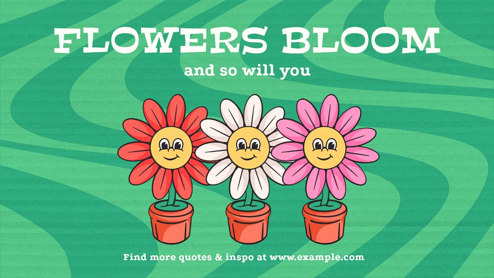 Flowers bloom Facebook cover template, editable design