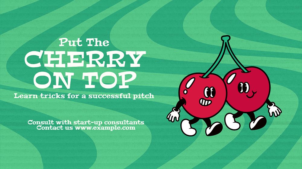 Cherry on top Facebook cover template, editable design