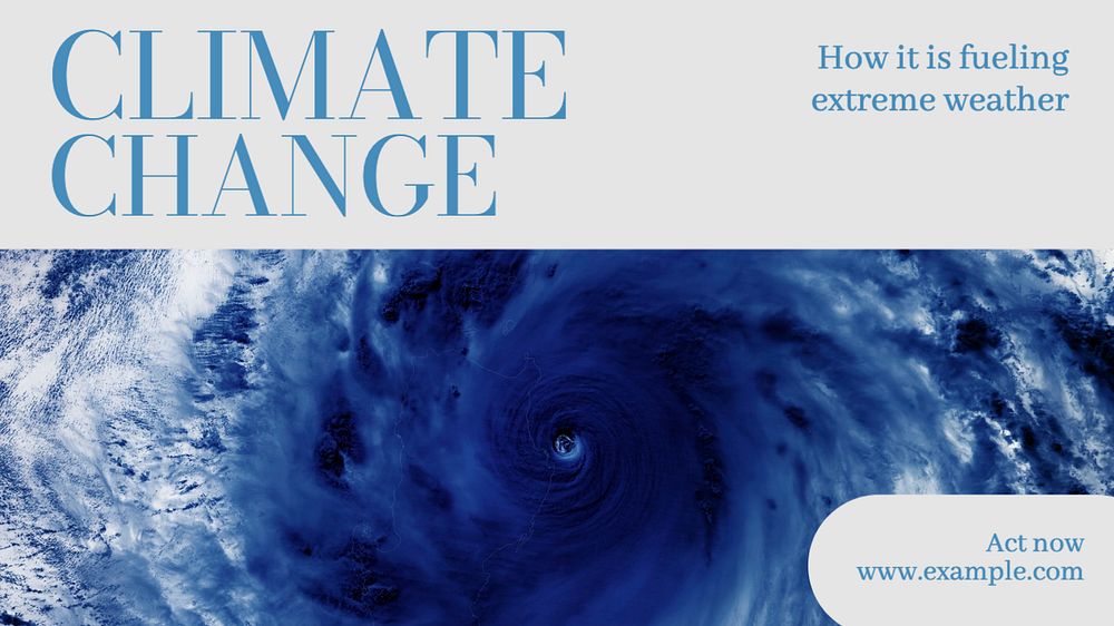 Climate change  blog banner template, editable text