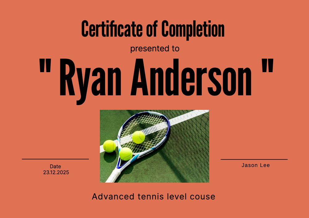 Certificate of completion template