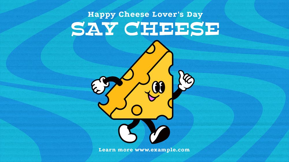 Cheese lover's day Facebook cover template, editable design