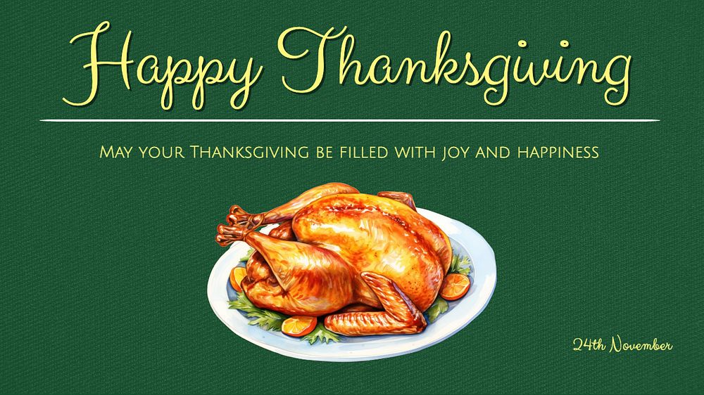 Happy Thanksgiving Facebook cover template, editable design