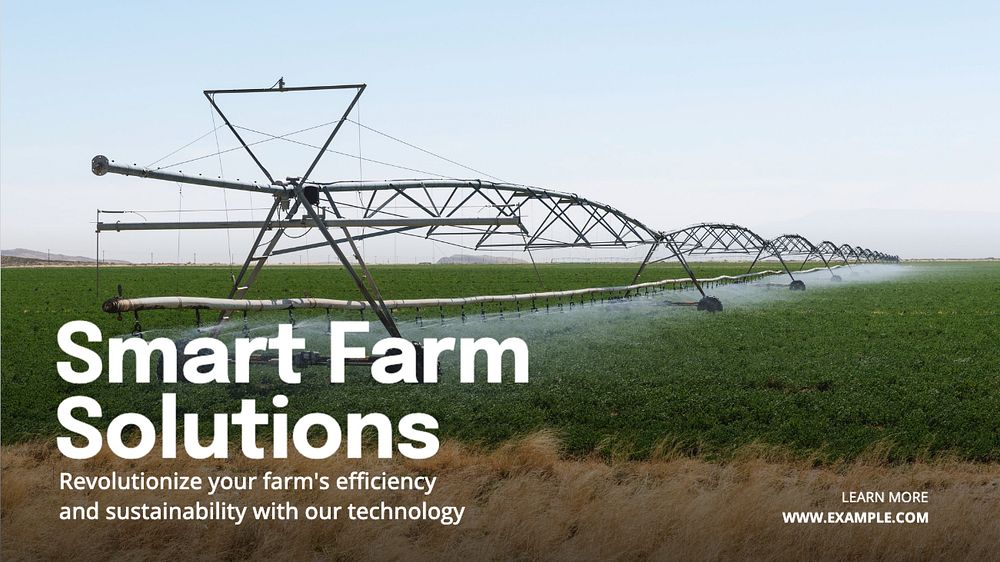 Smart farming  blog banner template, editable text