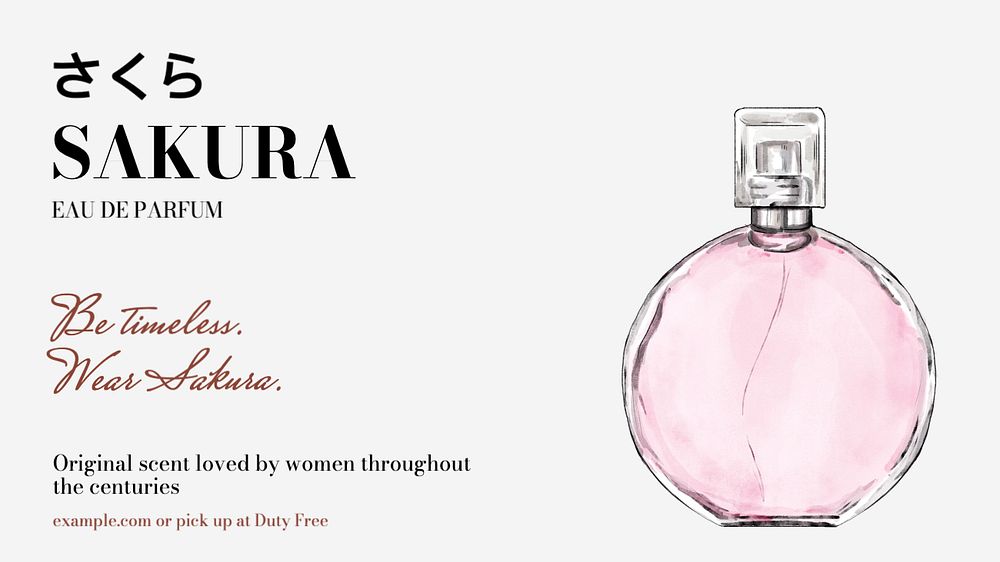 Perfume ad Facebook cover template, editable design