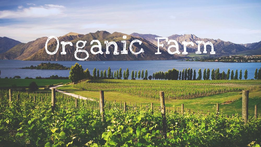 Organic farm  blog banner template, editable text