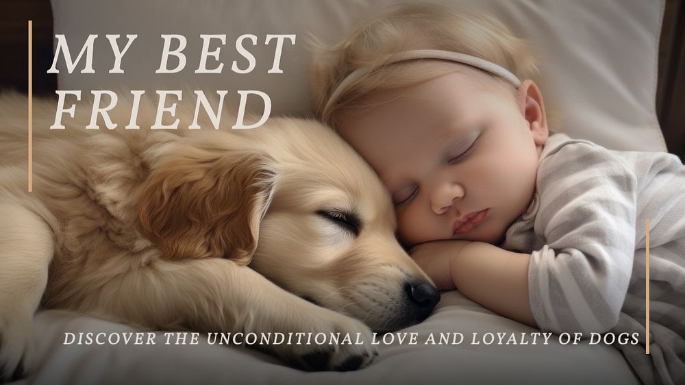 Man's best friend blog banner template, editable text