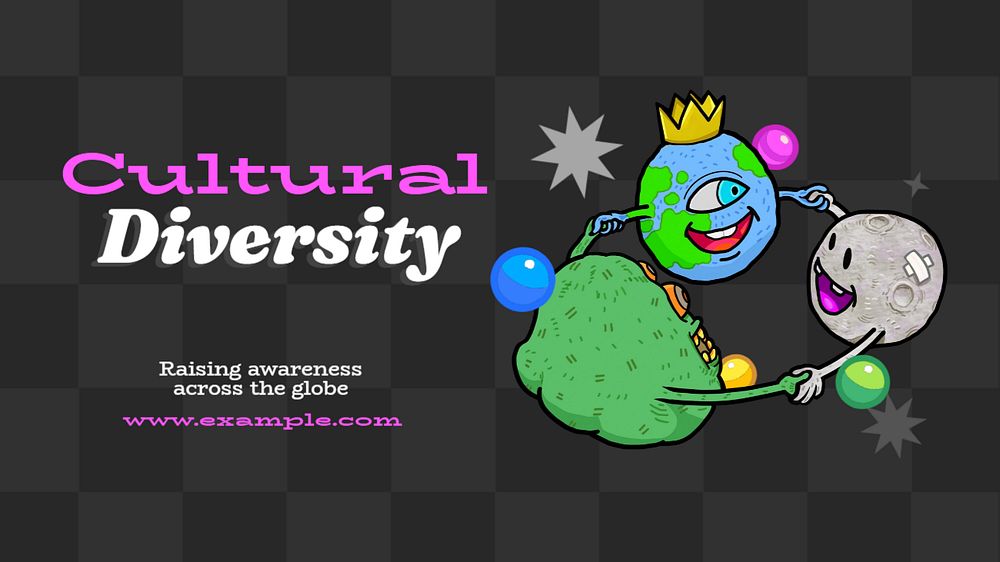 Cultural diversity Facebook cover template, editable design