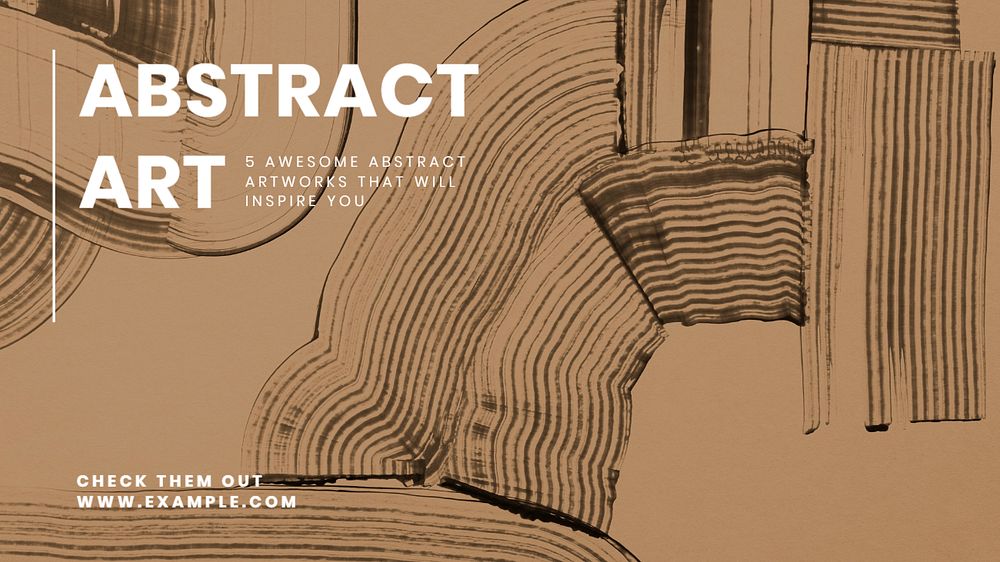 Abstract art blog banner template, editable text