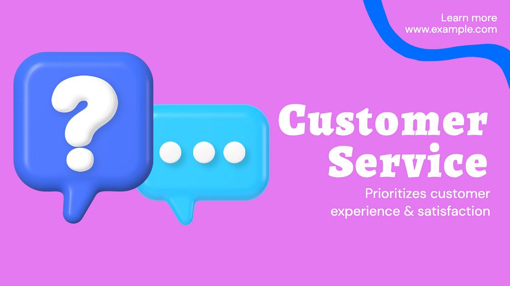 Customer service Facebook cover template, editable design