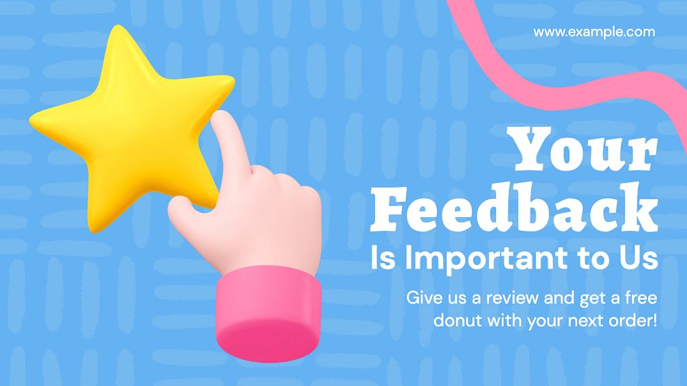 Customer feedback Facebook cover template, editable design