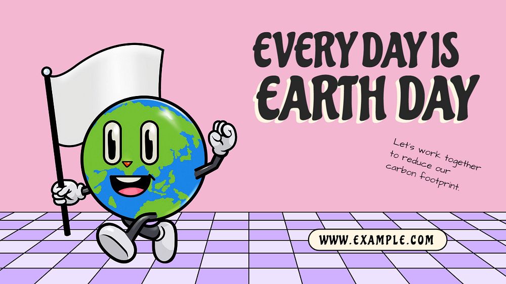 Earth day Facebook cover template, editable design