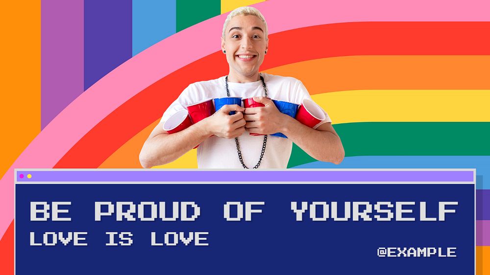 Be proud Facebook cover template, editable design