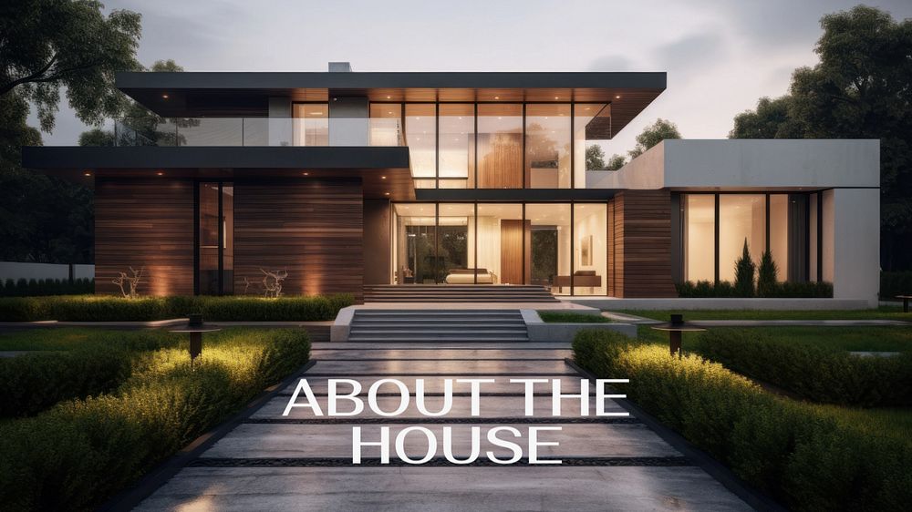 About the house blog banner template, editable text