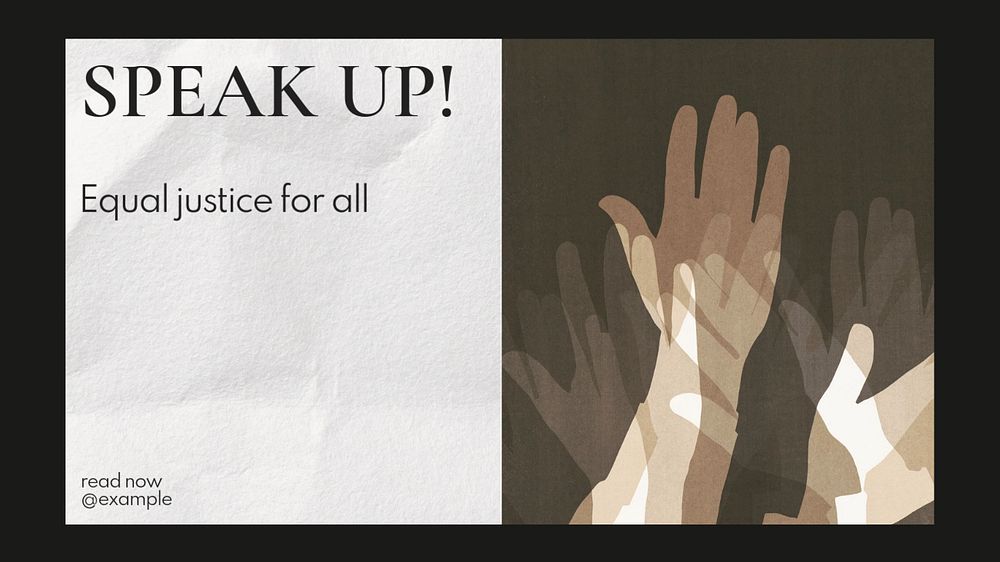 Speak up!  blog banner template, editable text