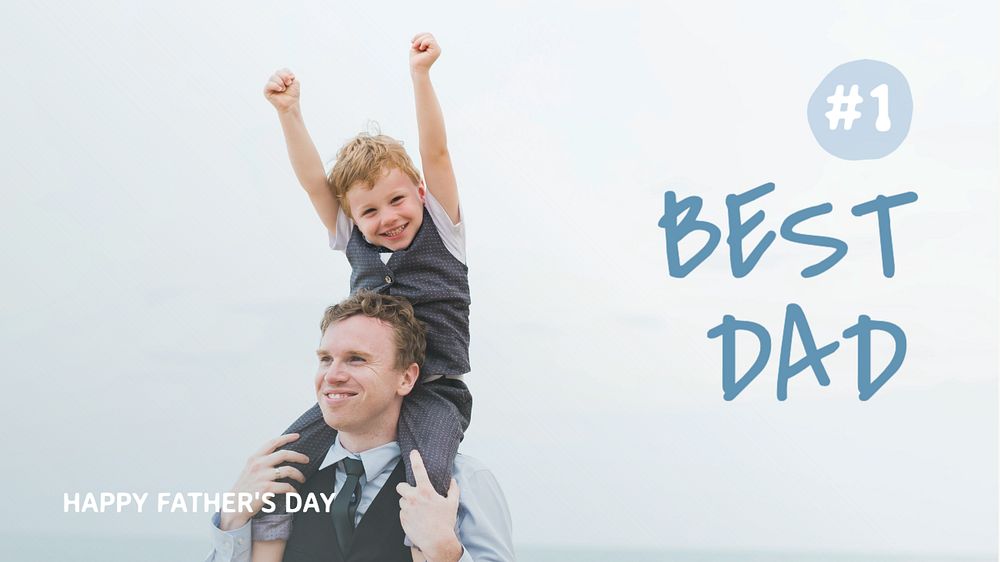 Father's day  blog banner template, editable text