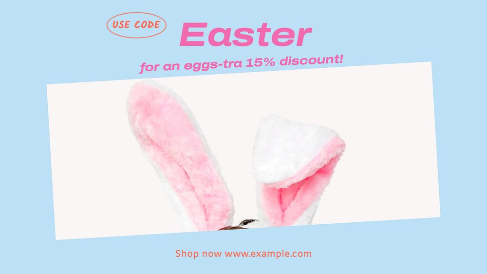 Easter sale  blog banner template, editable text