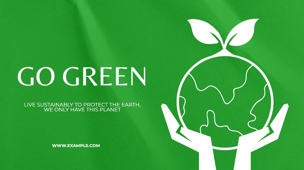 Go green Facebook cover template, Premium Editable Template rawpixel