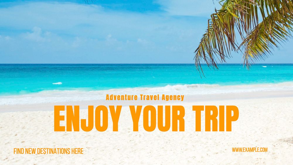 Enjoy your trip  blog banner template, editable text