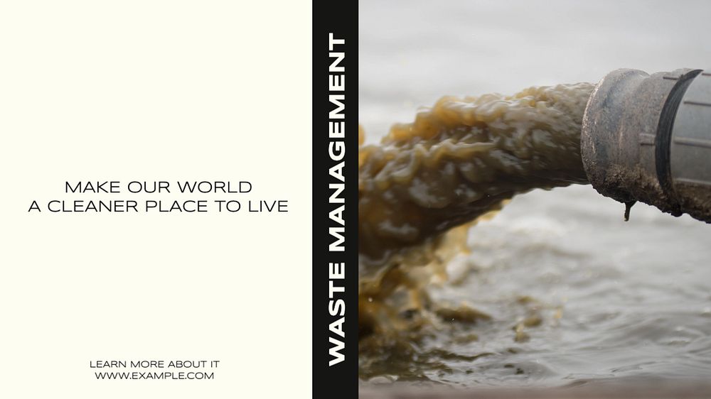 Waste management  blog banner template, editable text