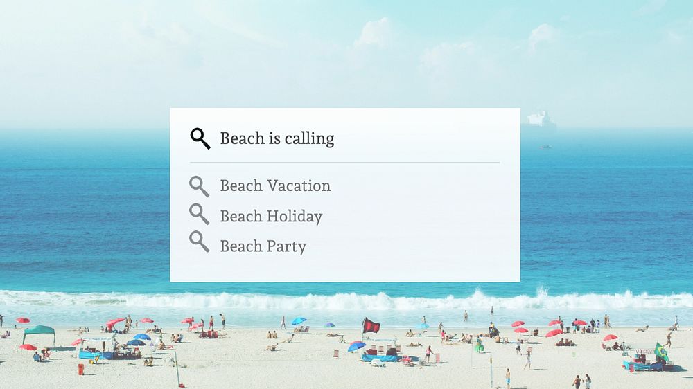 Beach is calling  blog banner template, editable text