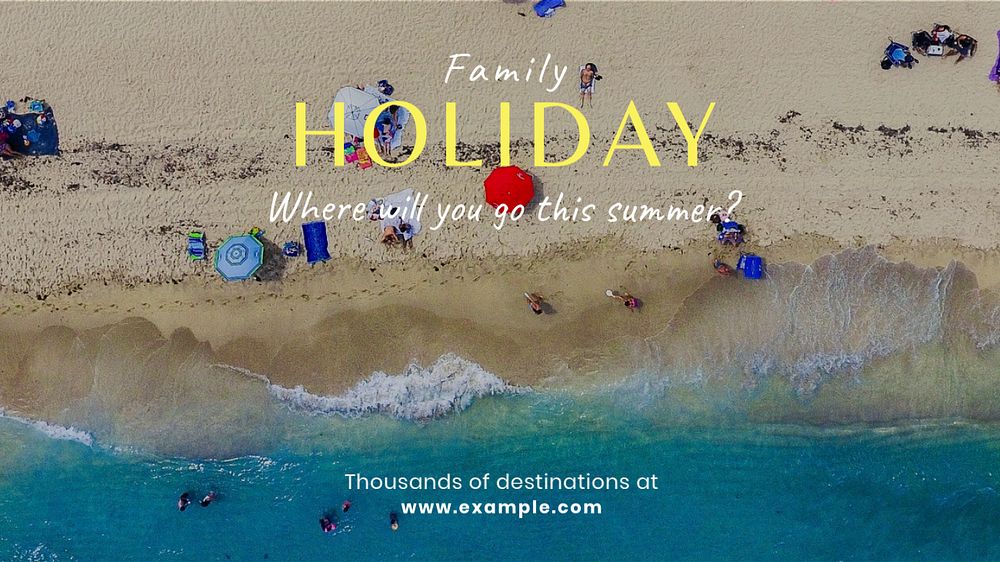 Family holiday  blog banner template, editable text