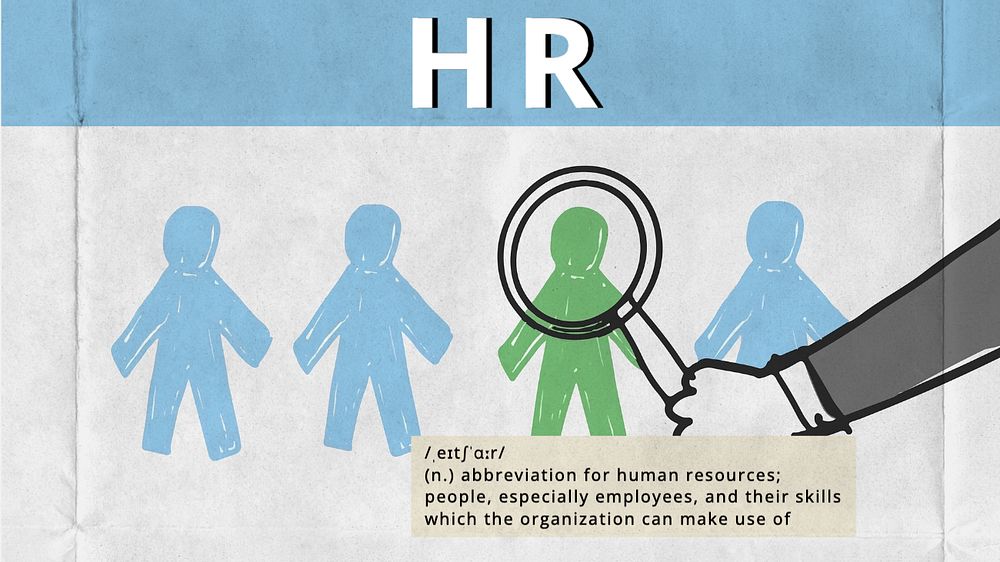 HR, human resources blog banner template, editable text