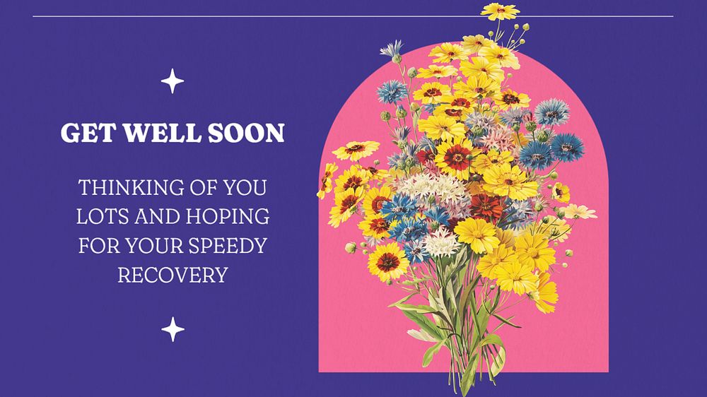 Get well soon  blog banner template, editable text