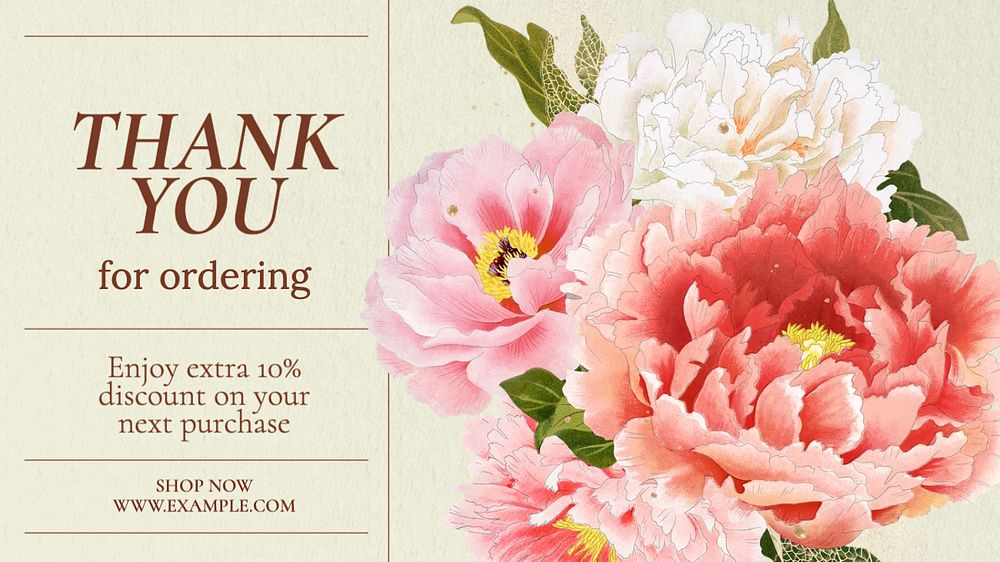 Thank you  blog banner template, editable text