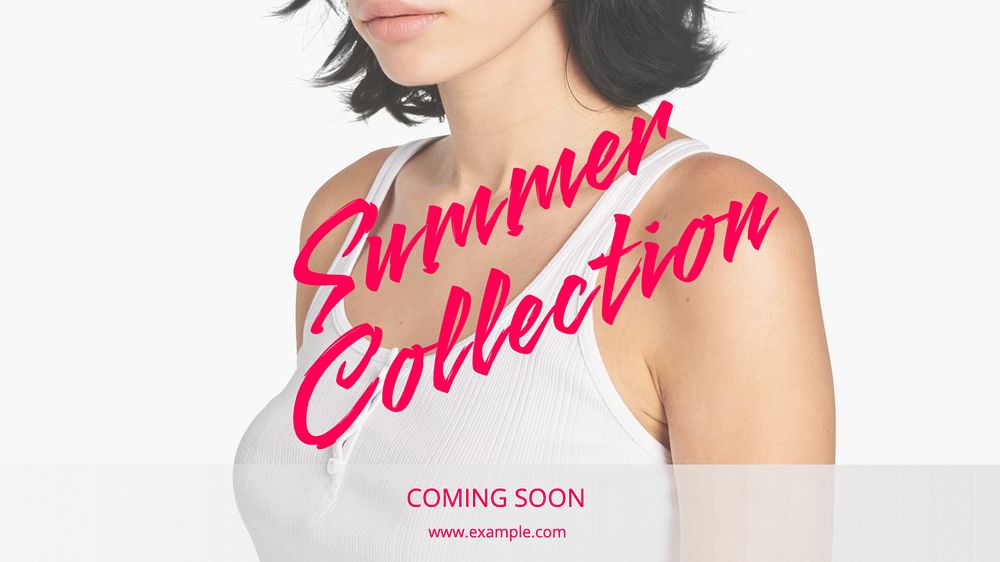 Summer collection blog banner template, editable text