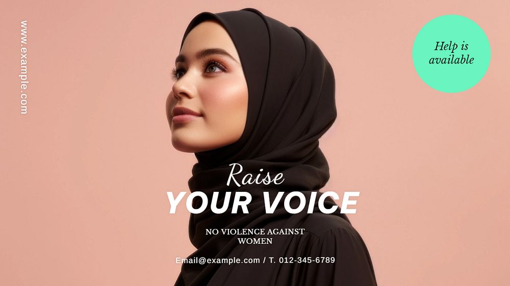 Raise your voice blog banner template, editable text