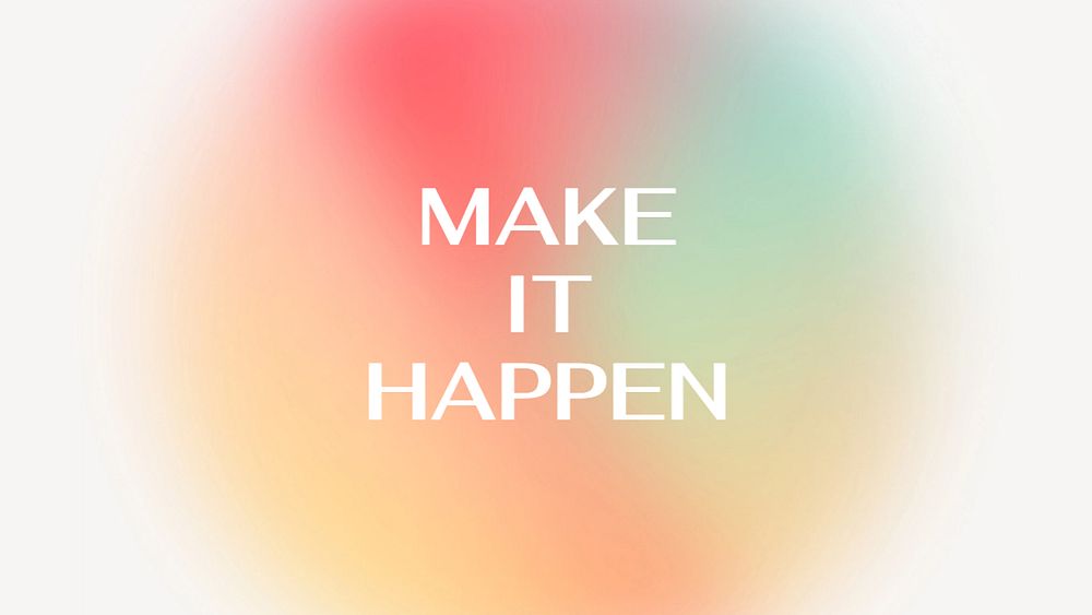 Make it happen  blog banner template, editable text