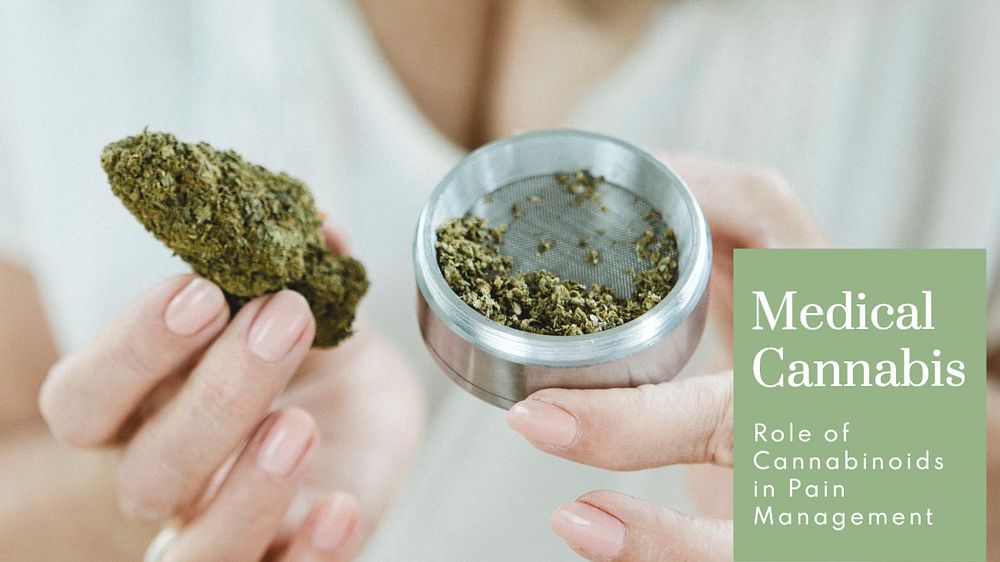 Medical cannabis blog banner template, editable text