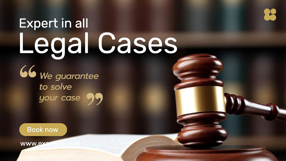 Legal services  blog banner template, editable text