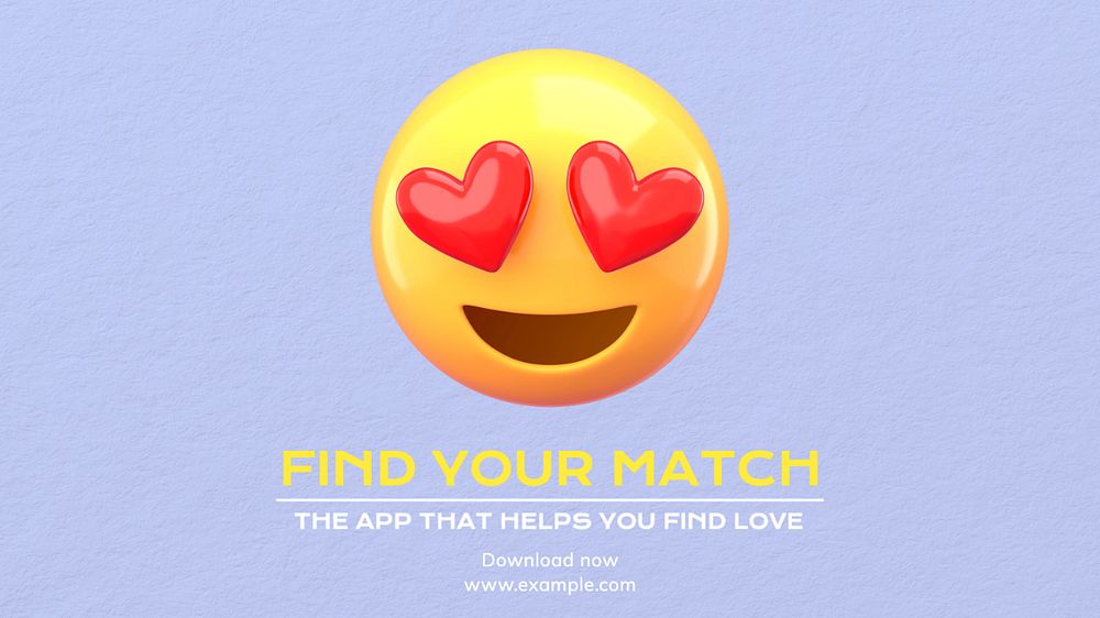 Dating app blog banner template, editable text