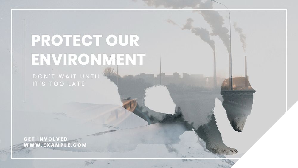 Protect our environment  blog banner template, editable text