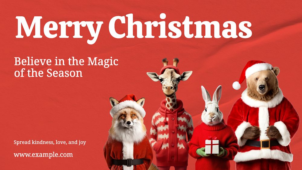 Merry Christmas blog banner template