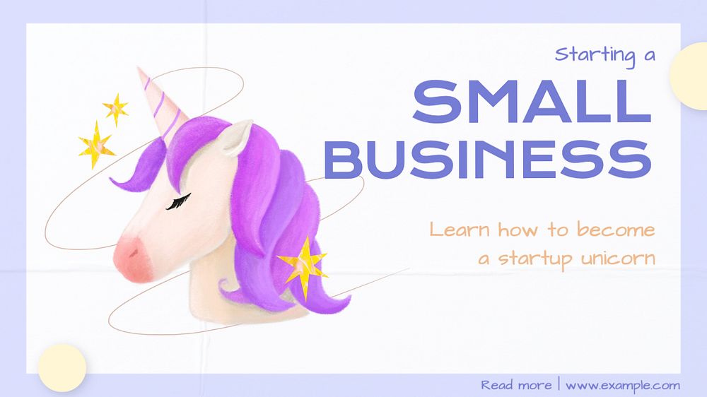 Small business blog banner template, editable text