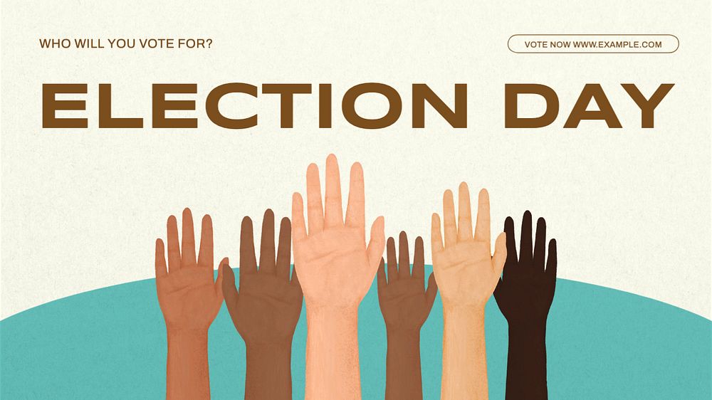 Election day blog banner template, editable text