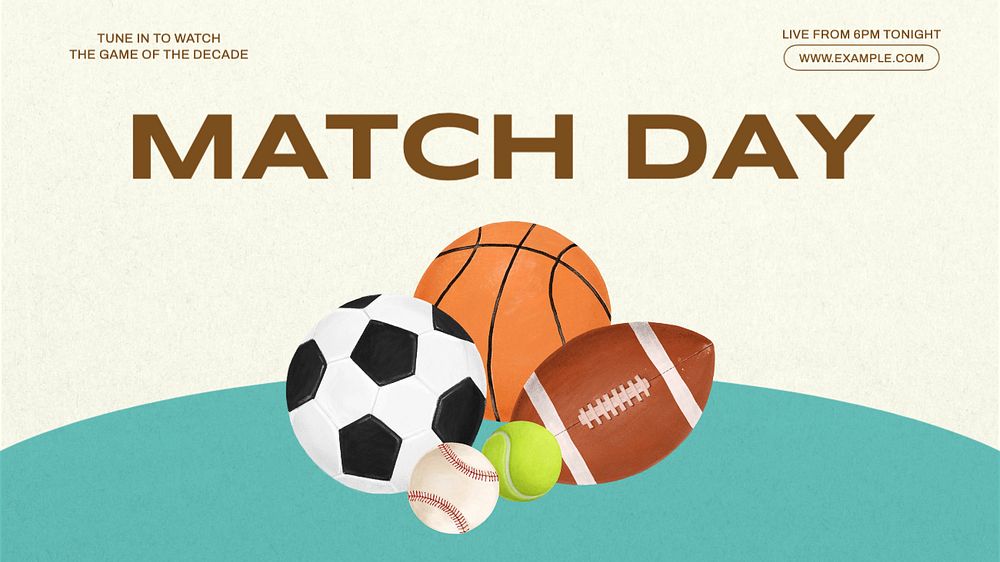 Match day blog banner template, editable text