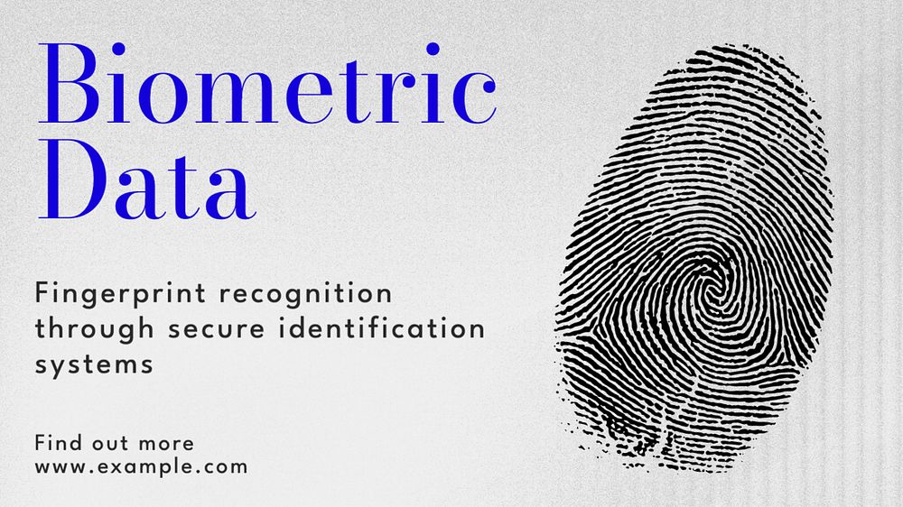 Biometric data blog banner template, editable text