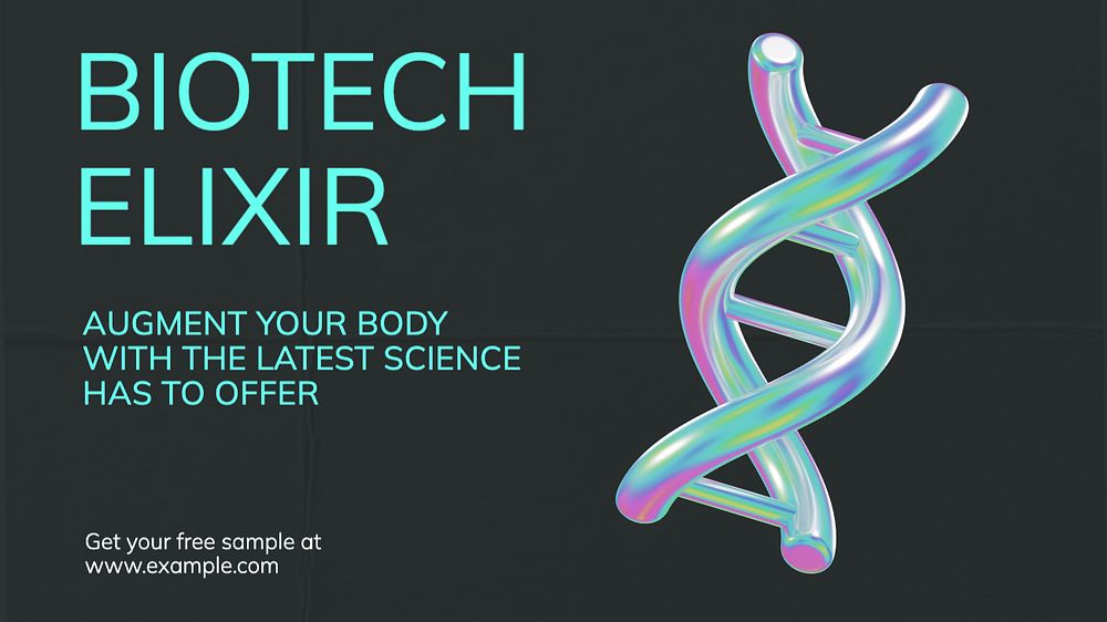 Biotechnology blog banner template, editable text