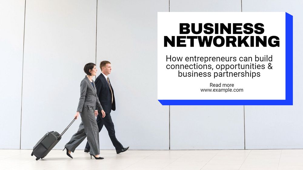 Business networking blog banner template, editable text