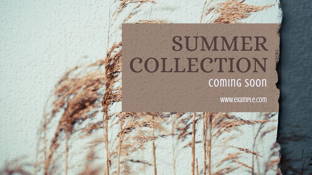 Summer collection blog banner template, editable text