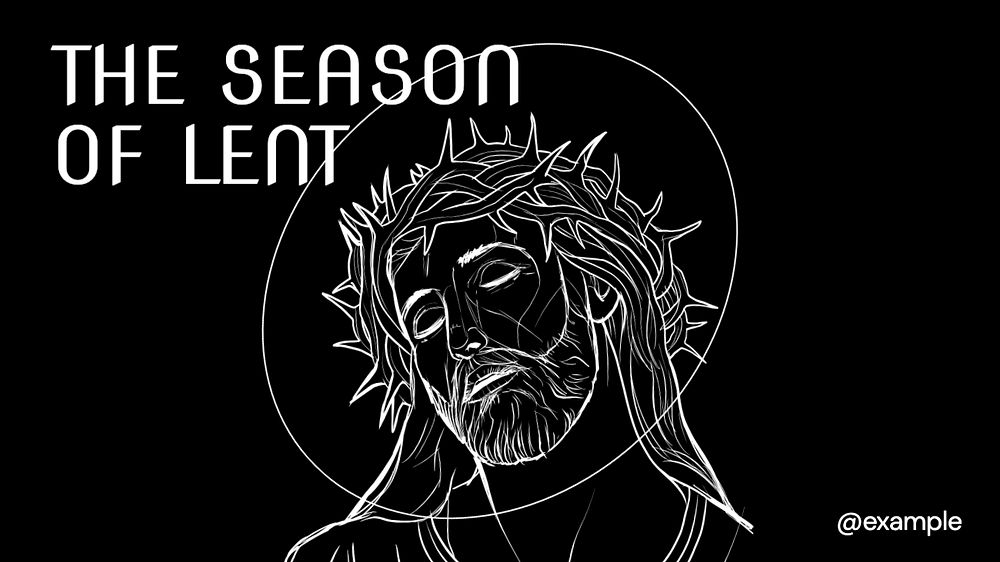 Lent season blog banner template, editable text