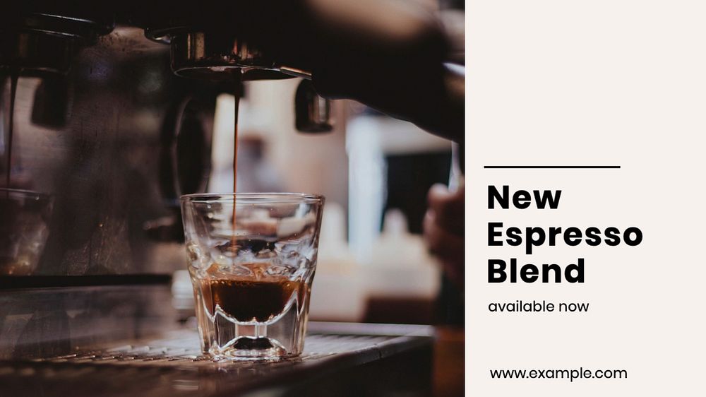 Expresso blend blog banner template, editable text