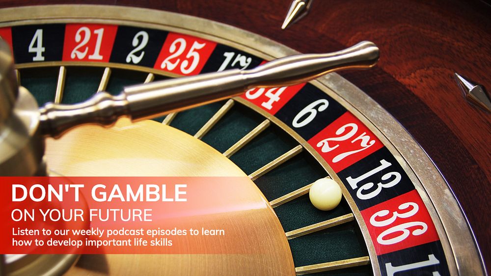 Gamble on future blog banner template, editable text