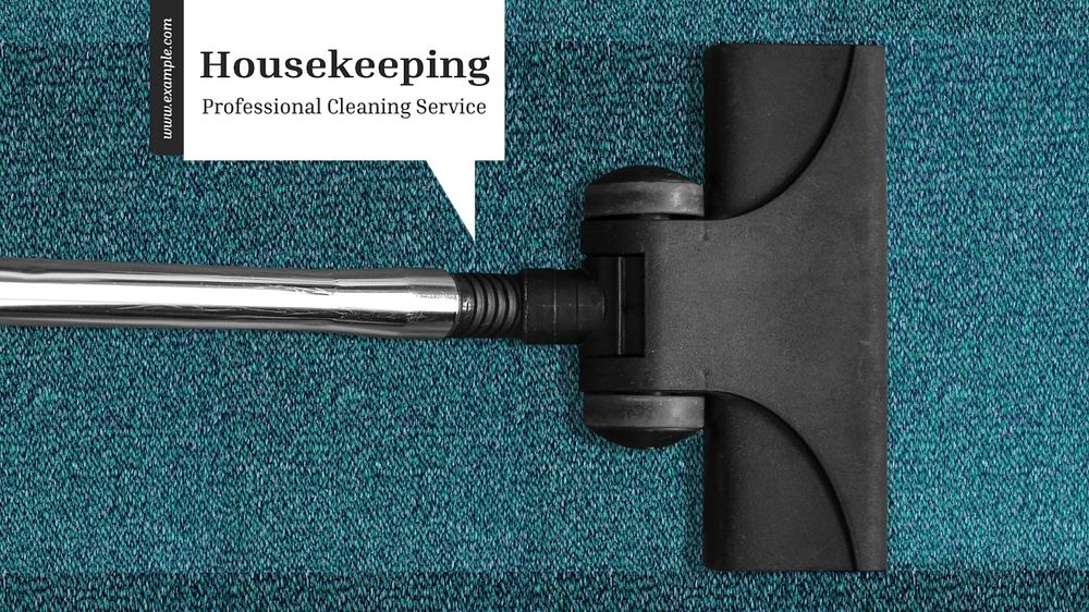 Housekeeping service blog banner template, editable text