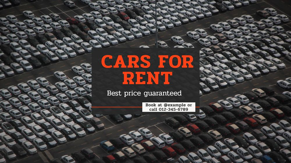 Car for rent blog banner template, editable text