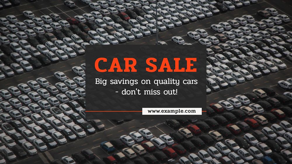 Car sale blog banner template, editable text