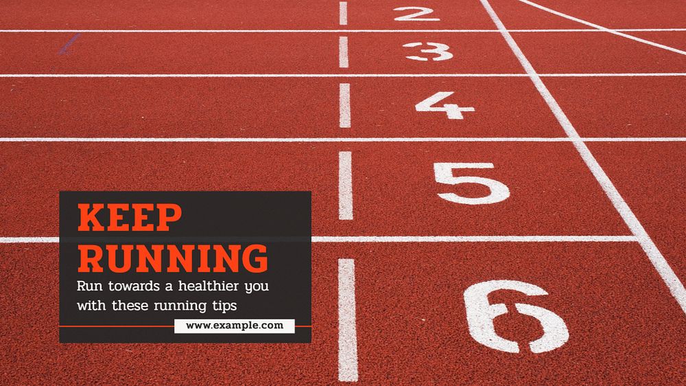 Keep running blog banner template, editable text